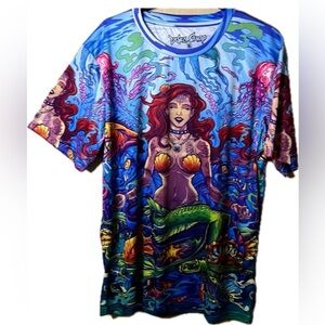 NWOT 🌀🧜‍♀️🌀 WAZ Shop Mermaid graphic tee Size XL